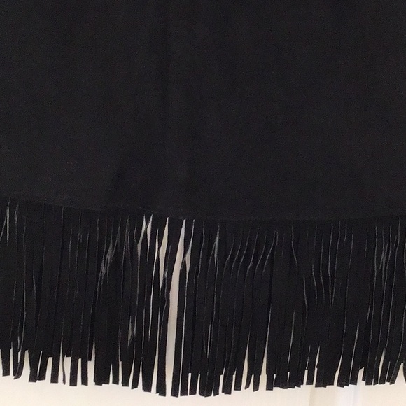 ASOS Black Leather Suede Fringe Top - Picture 5 of 13